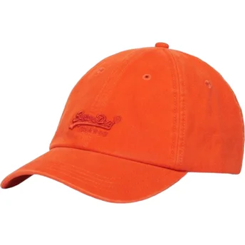 Regulowana pomarańczowa czapka z daszkiem z haftem Vintage Orange marki Superdry