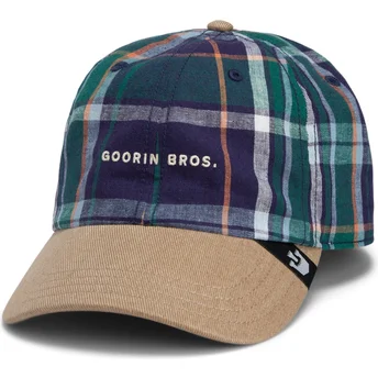 Goorin Bros. Zakrzywiony Daszek Hardly Working Papa Czapka Madras The Farm Granatowo-Brązowa Czapka Snapback