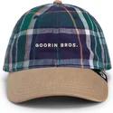 goorin-bros-cappello-con-visiera-curva-hardly-working-papa-cap-madras-the-farm-blu-navy-e-marrone-snapback