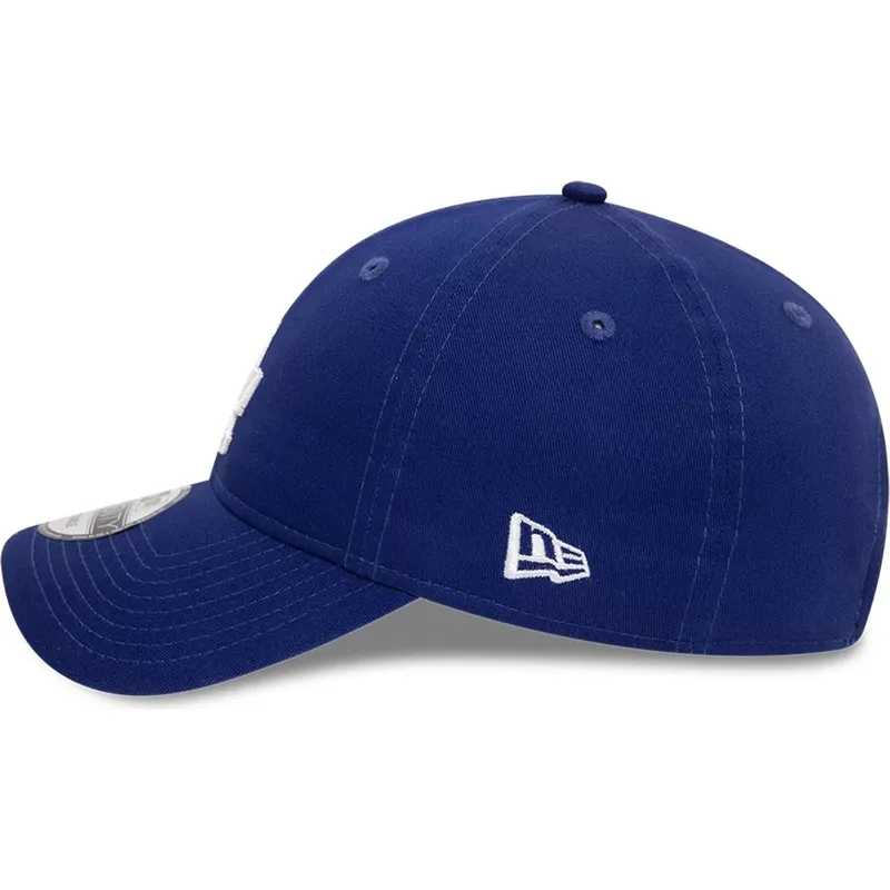 blaue-verstellbare-curved-cap-9twenty-league-essential-der-los-angeles-dodgers-mlb-von-new-era