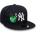 new-era-new-york-yankees-mlb-59fifty-food-icon-navy-blaue-fitted-cap