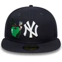 marineblaue-angepasste-59fifty-food-icon-flatcap-der-new-york-yankees-mlb-von-new-era