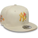 beige-flache-snapback-kappe-9fifty-floral-new-york-yankees-mlb-von-new-era