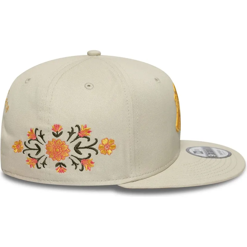beige-floral-9fifty-snapback-flatcap-der-new-york-yankees-mlb-von-new-era