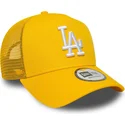 casquette-trucker-jaune-a-frame-league-essential-los-angeles-dodgers-mlb-new-era