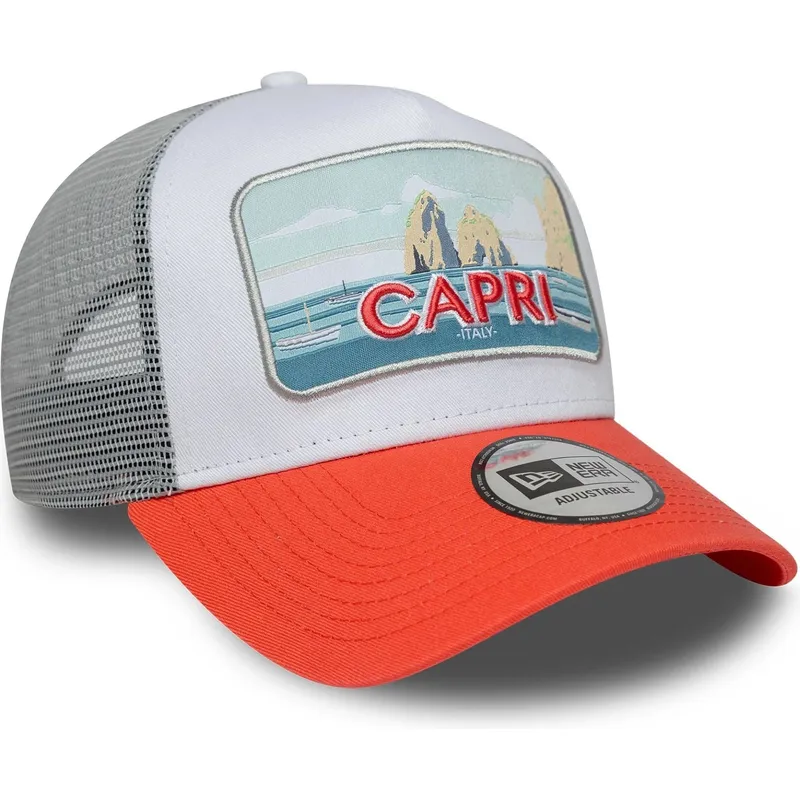 czapka-trucker-biala-i-pomaranczowa-capri-italy-a-frame-summer-new-era