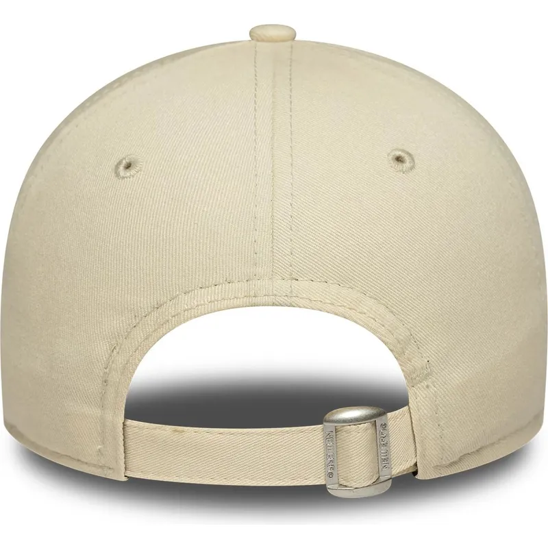 beige-verstellbare-curved-cap-fur-damen-9forty-floral-icon-der-los-angeles-dodgers-mlb-von-new-era