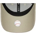 verstellbare-beige-damenkappe-9forty-woven-new-york-yankees-mlb-von-new-era