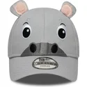 new-era-9forty-animal-verstellbare-graue-kinderkappe-mit-gebogenem-schirm