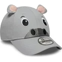 new-era-9forty-animal-verstellbare-graue-kinderkappe-mit-gebogenem-schirm