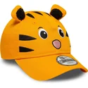 9forty-new-era-kinder-verstellbare-orangefarbene-kappe-mit-gebogenem-schirm-animal
