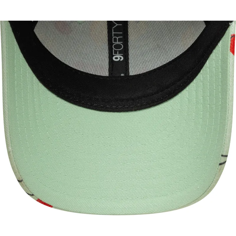 cappellino-curvo-verde-regolabile-per-bambino-9forty-all-over-print-fruit-di-new-era