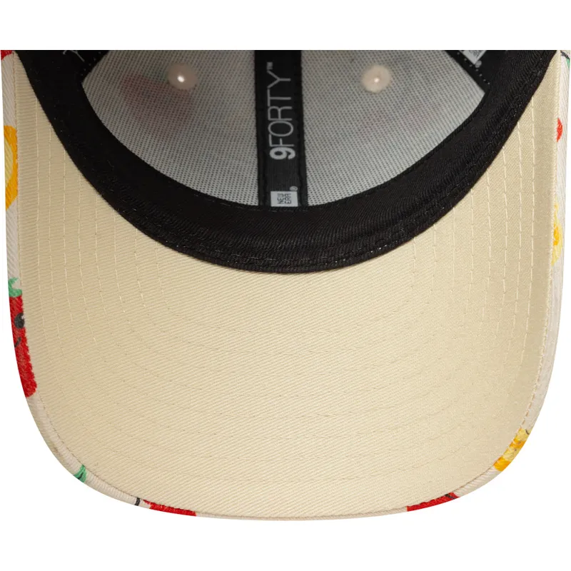 bojd-beige-justerbar-keps-for-barn-9forty-all-over-print-fruit-fran-new-era