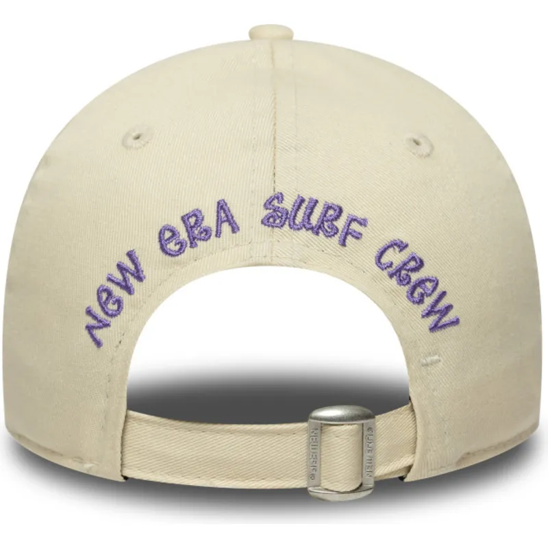 cappellino-beige-con-visiera-curva-regolabile-per-bambino-9twenty-surf-crew-di-new-era