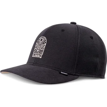 Czarna czapka z daszkiem snapback TrueFit Leaf Sun od Djinns