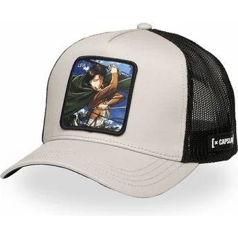Gorra Trucker Grau und Schwarz Levi Ackerman AOT LEV Attack On Titan von Capslab