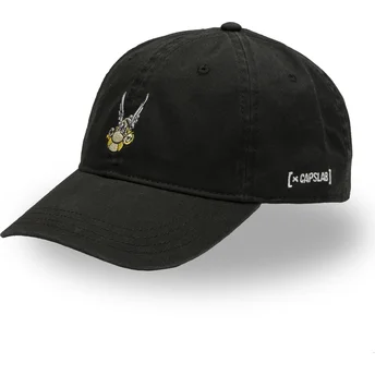 Verstellbare schwarze Kappe mit gebogenem Schirm AST1 AST Asterix der Gallier von Capslab