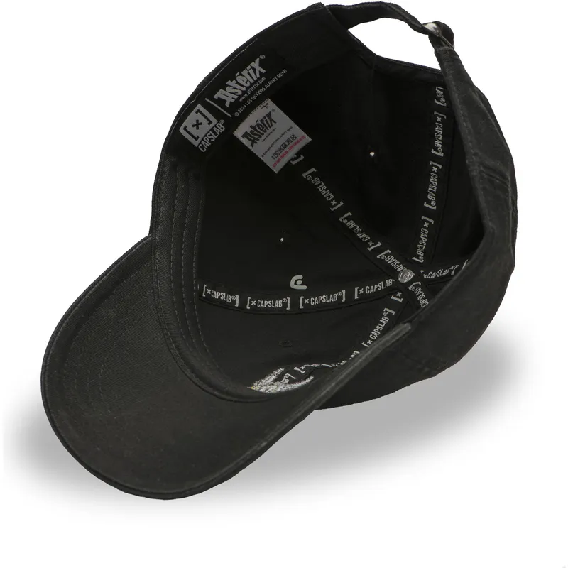 cappellino-curvo-nero-regolabile-ast1-ast-asterix-il-gallo-di-capslab