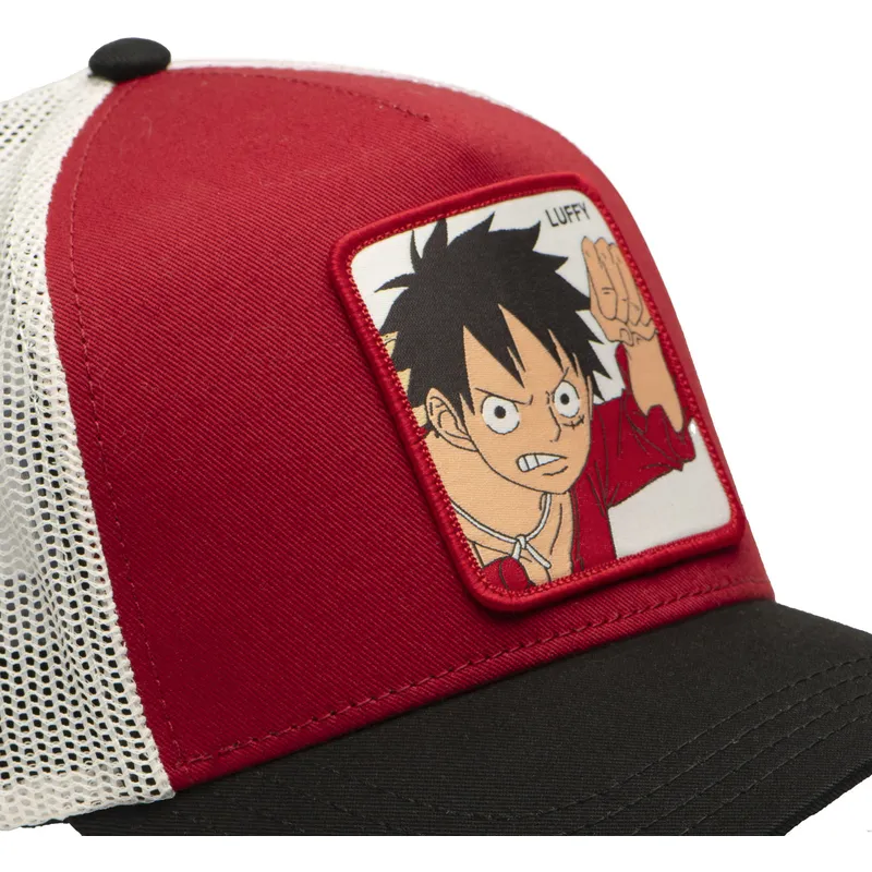trucker-cap-rot-weiss-und-schwarz-monkey-d-luffy-op5-red-one-piece-von-capslab
