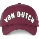 von-dutch-buckl-b-burgunderfarbene-trucker-kappe