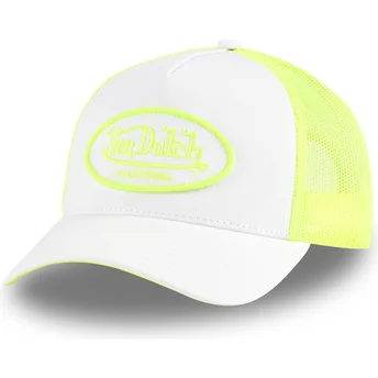 Casquette trucker blanche et jaune FLUO02 CT Von Dutch