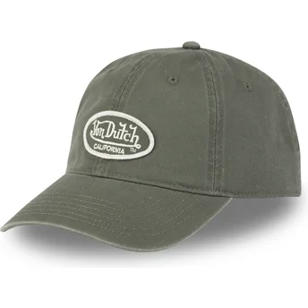 Verstellbare grüne Kappe mit gebogenem Schirm LOG02 CD von Von Dutch