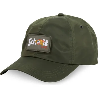 Verstellbare grüne Curved Cap JET K von Von Dutch x Schott NYC
