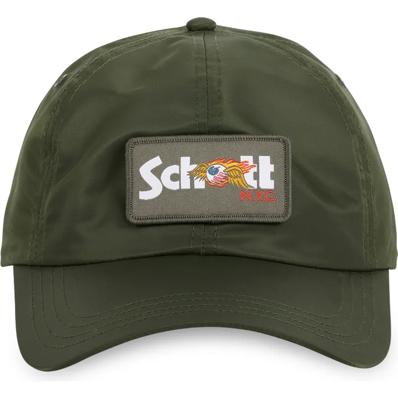 cappellino-verde-con-visiera-curva-regolabile-jet-k-di-von-dutch-x-schott-nyc