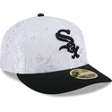 chicago-white-sox-mlb-new-era-vit-och-svart-justerbar-59fifty-day-low-profile-keps