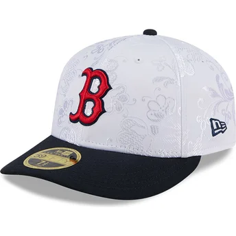 Czapka z daszkiem granatowo-biała dopasowana 59FIFTY Day Low Profile Boston Red Sox MLB od New Era