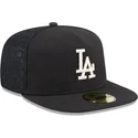 czarna-dopasowana-czapka-z-plaskim-daszkiem-59fifty-day-a-frame-los-angeles-dodgers-mlb-new-era