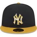 new-era-new-york-yankees-mlb-59fifty-day-schwarze-und-gelbe-fitted-kappe-mit-goldenem-logo