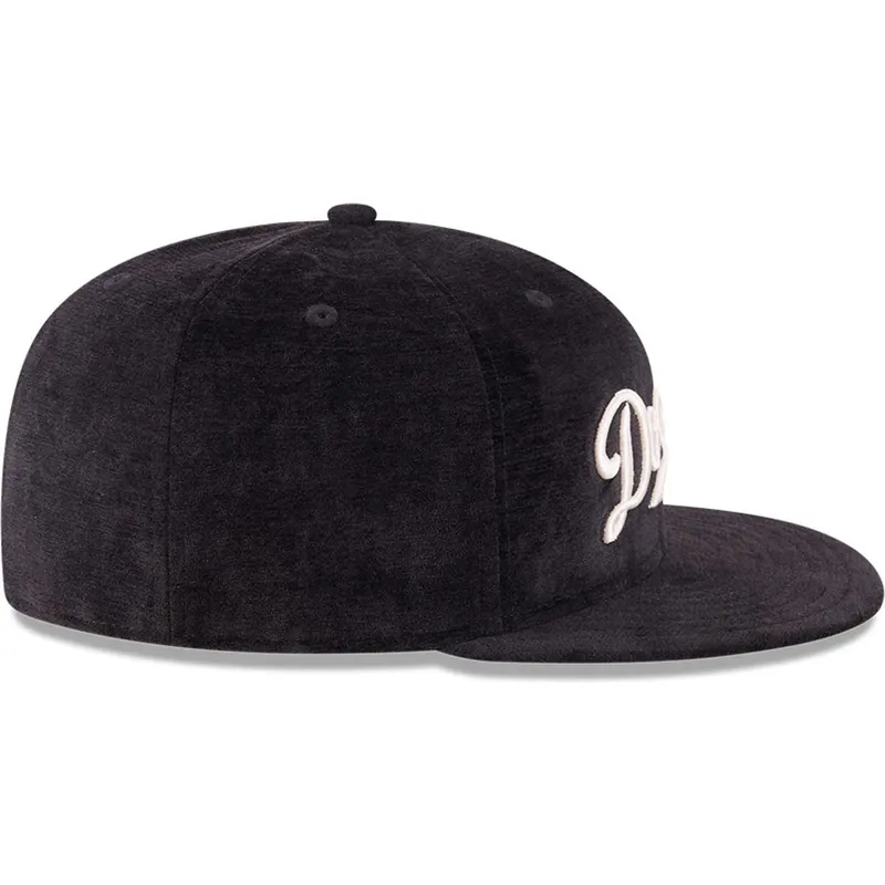 schwarze-enganliegende-59fifty-day-flatcap-der-los-angeles-dodgers-mlb-von-new-era