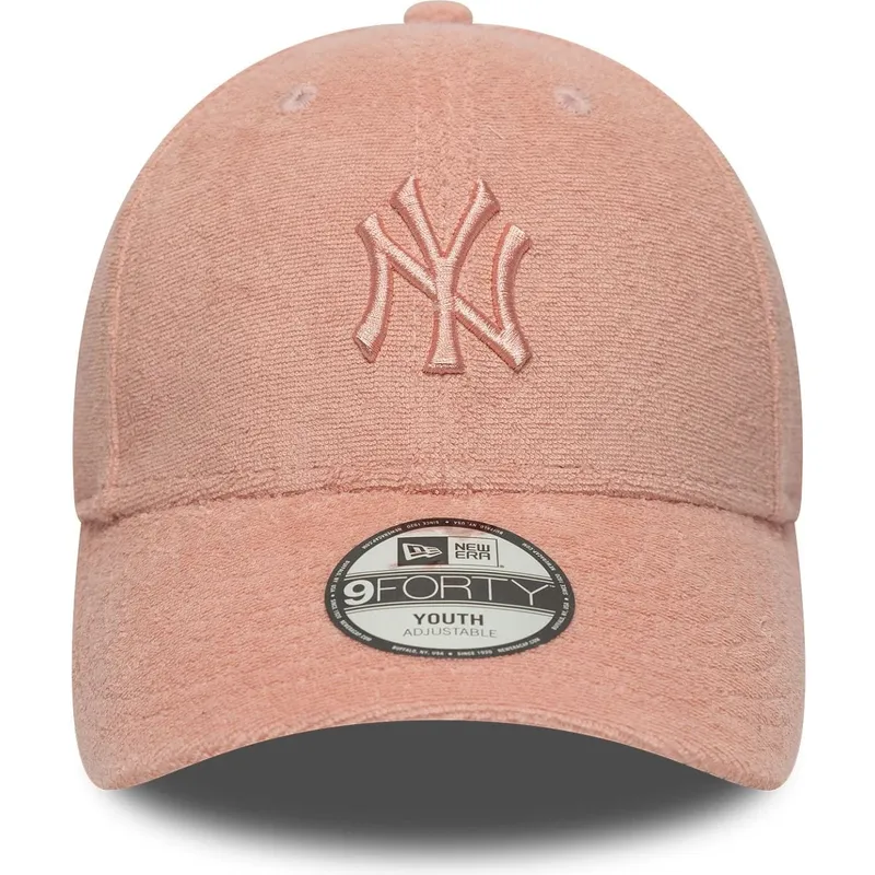 gorra-curva-rosa-ajustable-para-nino-9forty-towelling-de-new-york-yankees-mlb-de-new-era