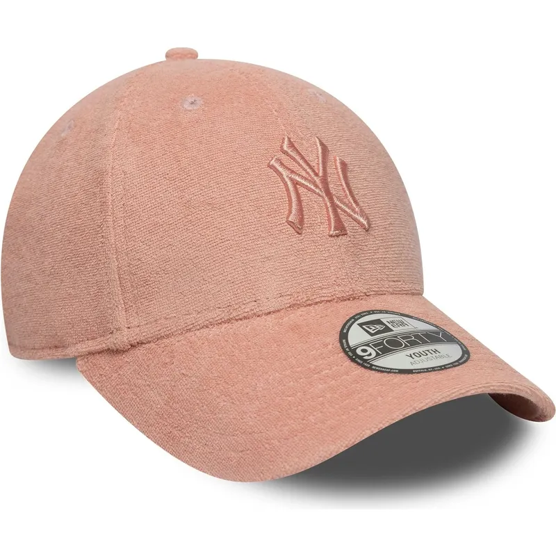 gorra-curva-rosa-ajustable-para-nino-9forty-towelling-de-new-york-yankees-mlb-de-new-era