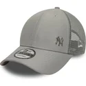 new-era-9forty-flawless-new-york-yankees-mlb-grey-adjustable-trucker-hat