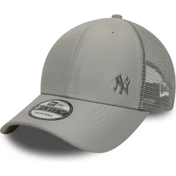 New Era 9FORTY Flawless New York Yankees MLB Grey Adjustable Trucker Hat