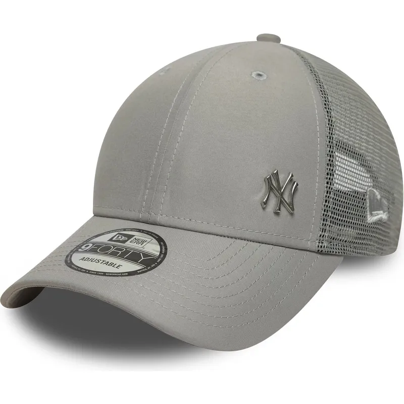 new-era-9forty-flawless-new-york-yankees-mlb-grey-adjustable-trucker-hat
