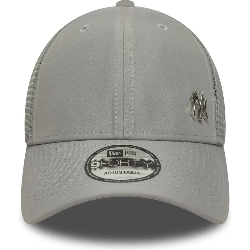 new-era-9forty-flawless-new-york-yankees-mlb-grey-adjustable-trucker-hat