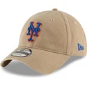 cappellino-curvo-beige-regolabile-9twenty-core-classic-dei-new-york-mets-mlb-di-new-era