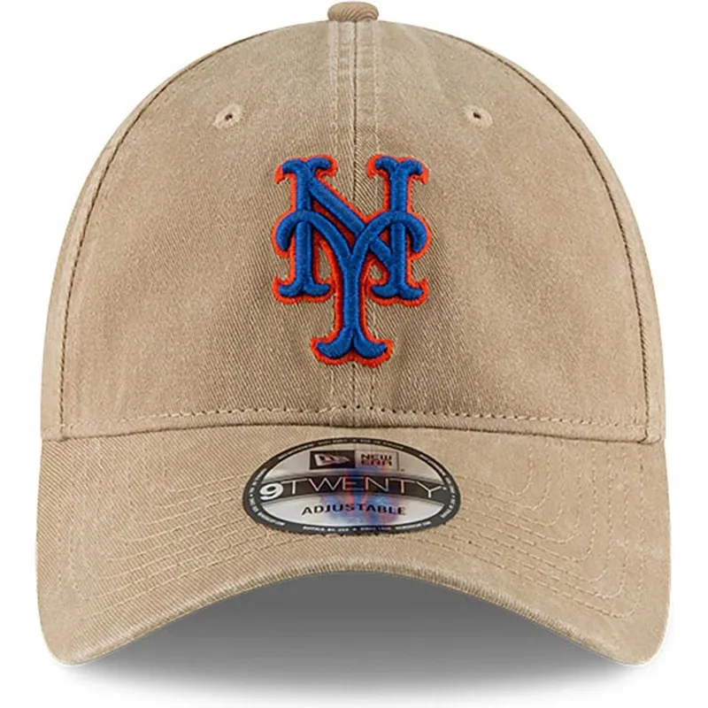 cappellino-curvo-beige-regolabile-9twenty-core-classic-dei-new-york-mets-mlb-di-new-era