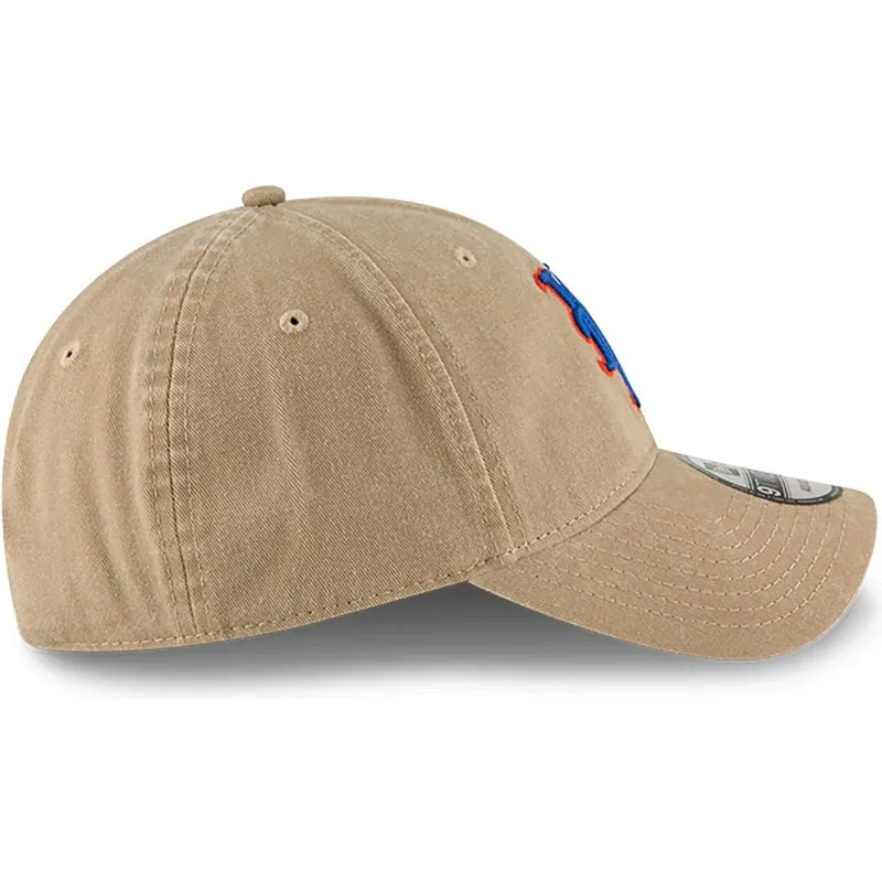 cappellino-curvo-beige-regolabile-9twenty-core-classic-dei-new-york-mets-mlb-di-new-era