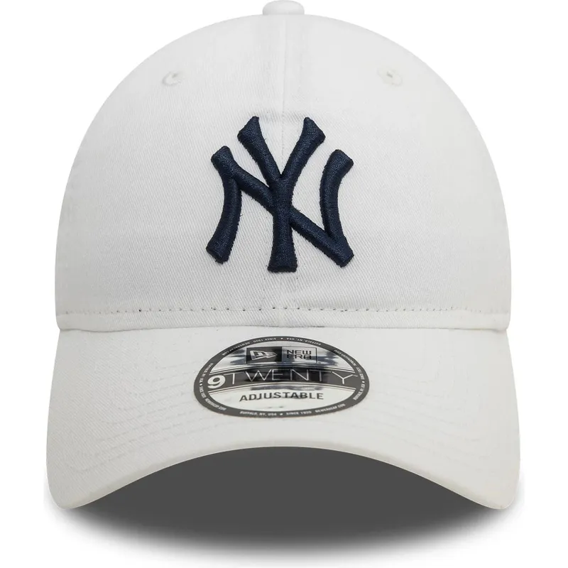 cappellino-bianco-con-visiera-curva-regolabile-con-logo-blu-9twenty-core-classic-dei-new-york-yankees-mlb-di-new-era