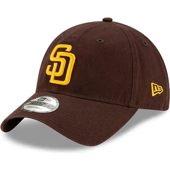 Braune verstellbare gebogene Kappe 9TWENTY Core Classic der San Diego Padres MLB von New Era
