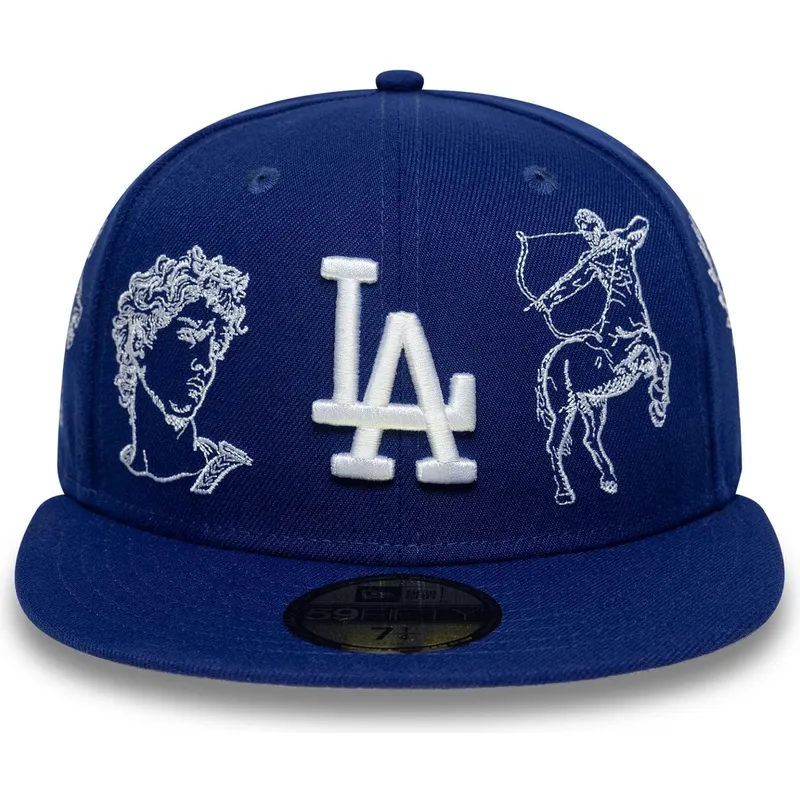 flache-blaue-angepasste-59fifty-mythical-kappe-der-los-angeles-dodgers-mlb-von-new-era