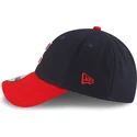 casquette-courbee-bleue-marine-et-rouge-ajustable-9forty-the-league-cleveland-guardians-mlb-new-era