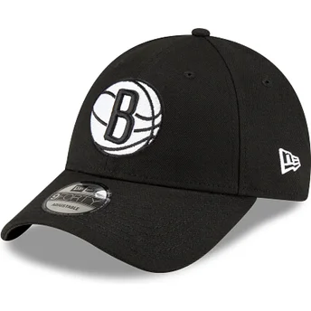 Verstellbare schwarze Kappe 9FORTY The League der Brooklyn Nets NBA von New Era