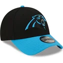 schwarze-und-blaue-verstellbare-curved-cap-9forty-the-league-der-carolina-panthers-nfl-von-new-era