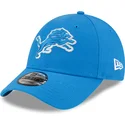 blaue-verstellbare-gebogene-kappe-9forty-the-league-der-detroit-lions-nfl-von-new-era