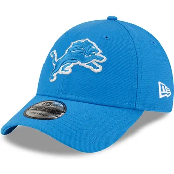 Mützen gebogen blau verstellbares band 9FORTY The League der Detroit Lions NFL von New Era